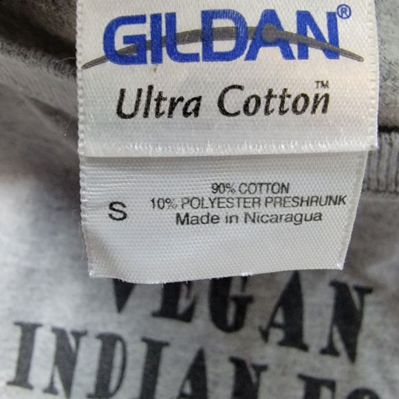 Tee Shirt "Vegan Indian For Can't Hunt". Humor Tee. Small. - Picture 2 of 12